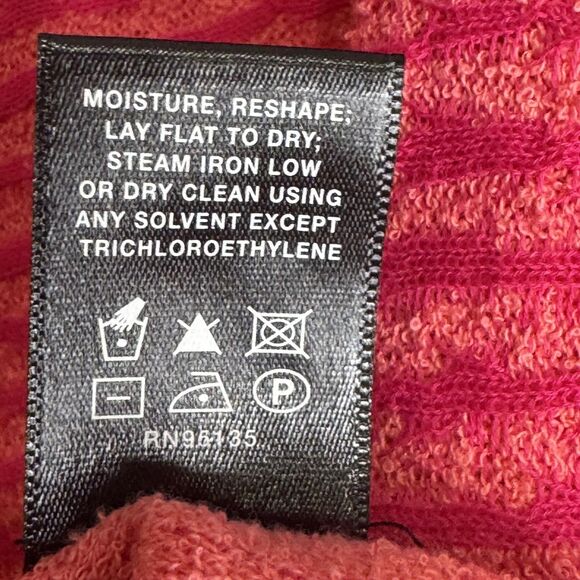 Lafayette 148 New York Sweater Womens Medium Pink Textured Stripe Cardigan Knit - Picture 6 of 7